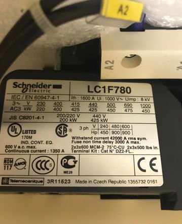 Контактор Schneider Electric LC1F780M7