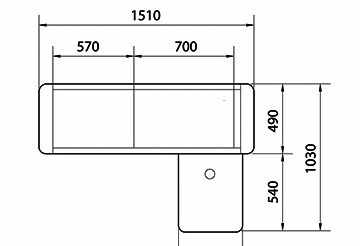 Кассовый бокс unit Мини 150 (синий)