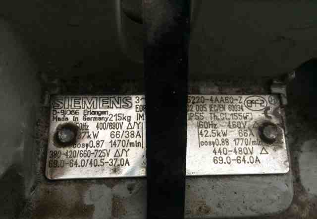 Электромотор siemens erlangen D-91056 37kw