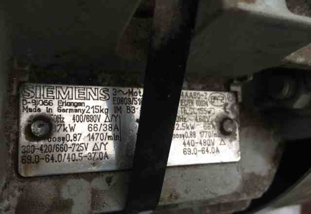 Электромотор siemens erlangen D-91056 37kw