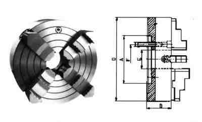 4-х кулачковый токарный патрон, 250 мм