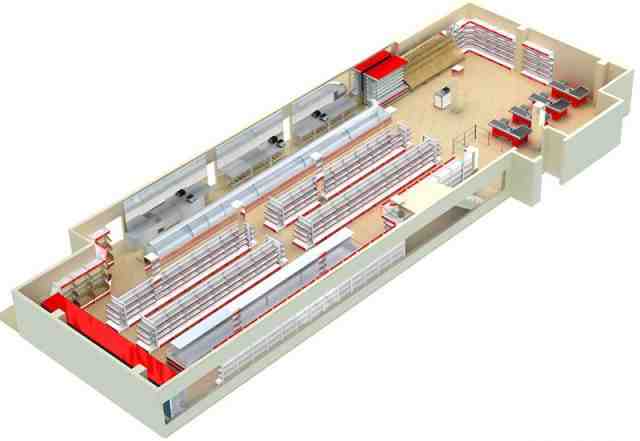 Витрины, горки, стеллажи, кассы, выносной холод