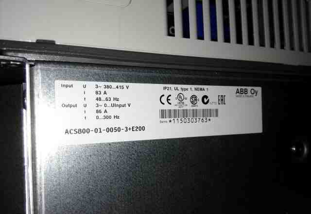 Преобразователь частоты ABB ACS 800-01-0050-3+ E20