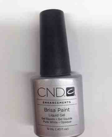 Белая гелевая краска с кисточкой CND Brisa Paint P