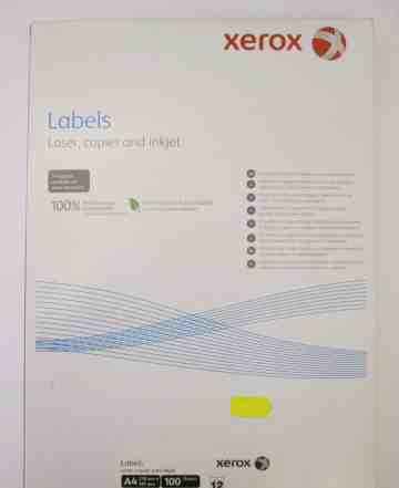 Xerox наклейки бумажные laser/copier (12) 003R9740