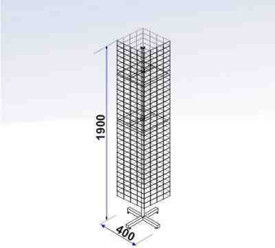 Торговая стойка-вертушка сетчатая