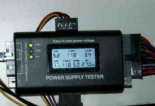 Тестер с LCD дисплеем Power Supply Tester