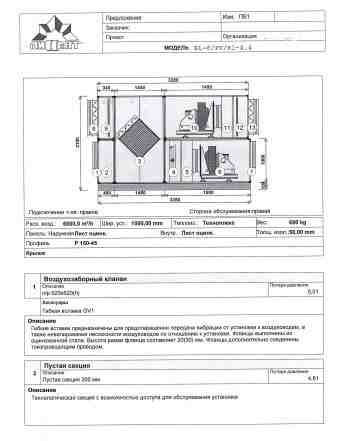 Вентиляционная установка "Лиссант" BaseLine П1