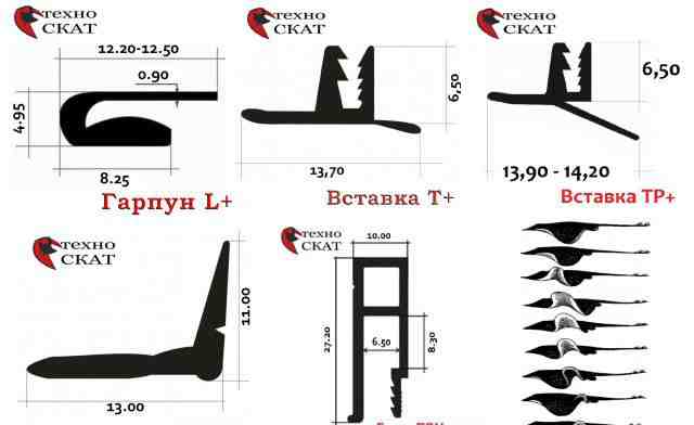 Багет пвх, гарпун, вставка опт для натяжных потолк