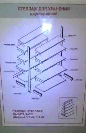 Стеллажи б/у для склада и магазина