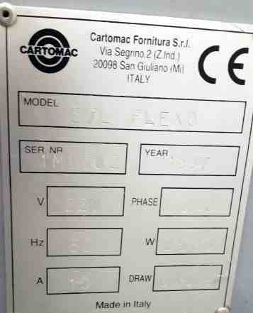 Засветка флексоформ выс. печати cartomac E7L flexo