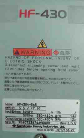 Преобразователь частоты Sumitomo HF430 5.5кВт