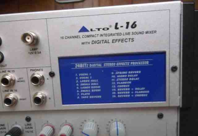 Микшерный пульт Alto L16 Б/у в отличном состоянии