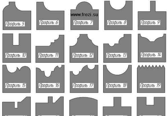 Фреза по дереву со сменными ножами. 30 профилей
