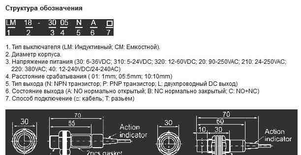 Индуктивный бесконтактный датчик 18 мм PNP или NPN