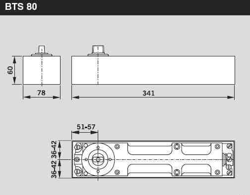 Напольные доводчики dorma BTS 80 EN4