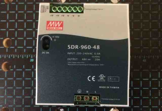 Блок питания на Mean weel SDR-960-48 на DIN рейку