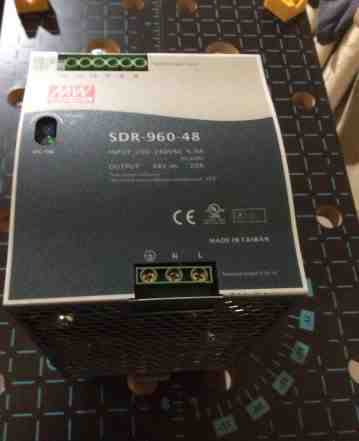 Блок питания на Mean weel SDR-960-48 на DIN рейку