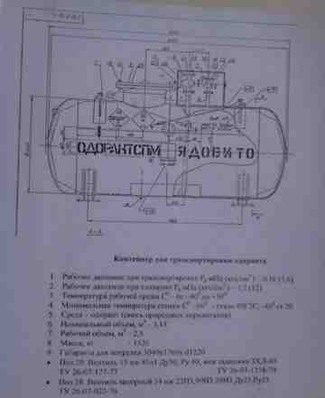 Контейнер для перевозки, хранения одоранта