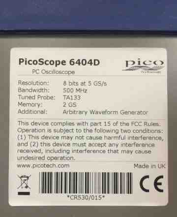 Осцилограф Picoscope 6404D