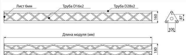 Фермы алюминевые под световое оборудование