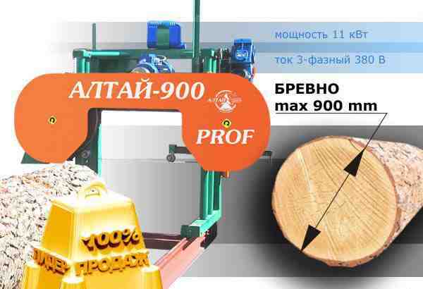 Пилорама ленточная Алтай 900 Prof